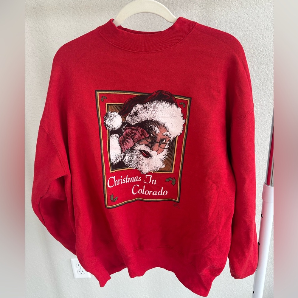 Vintage Red Christmas In Colorado Sweater